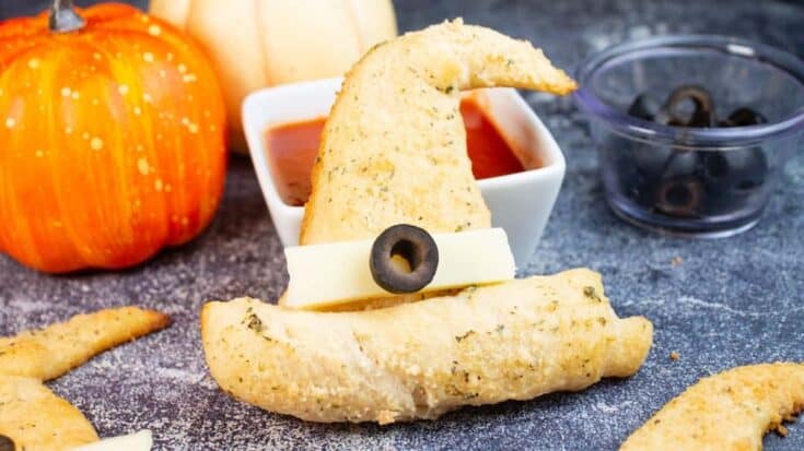 Midnight Witch-Hat Garlic Bites