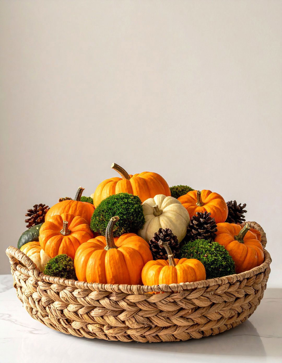 Pumpkin Basket Displays for Cozy Autumn Charm
