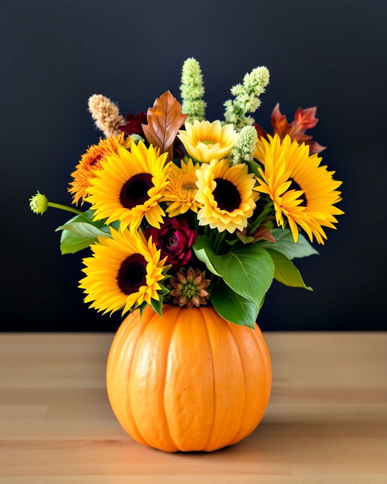 Chic Autumn Pumpkin Centerpieces