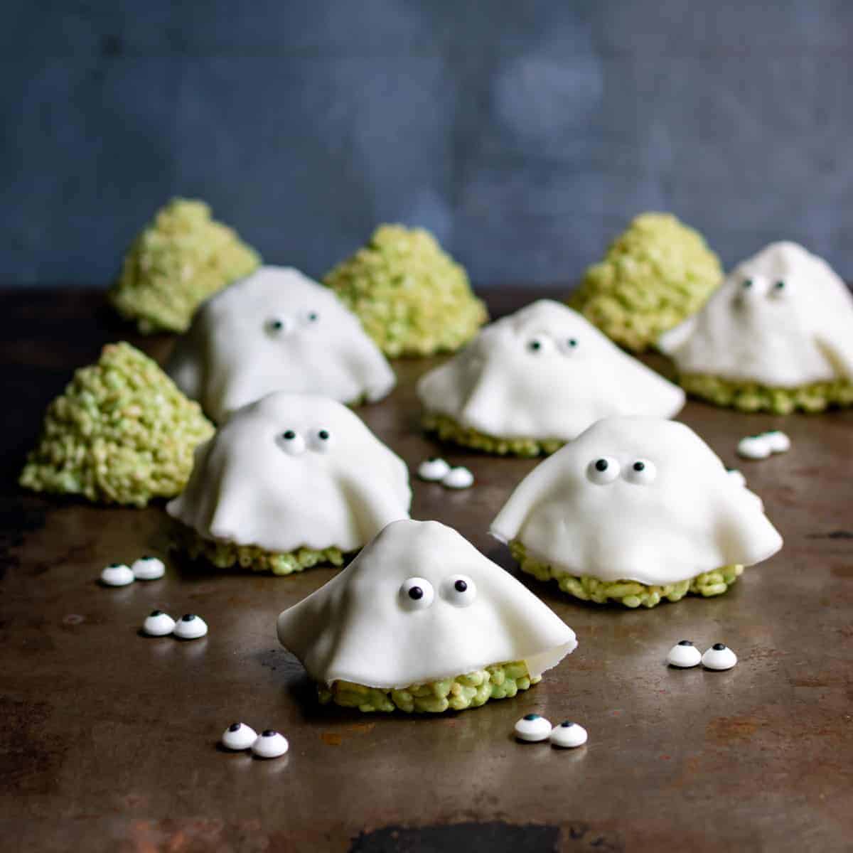 Midnight Ghost Crunch — No‑Bake Rice Cereal Bites