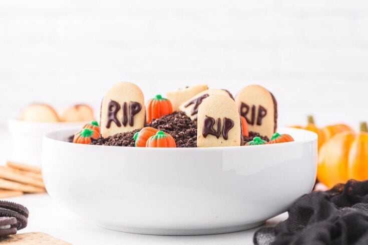 Creepy Cocoa Cheesecake Graveyard Dip