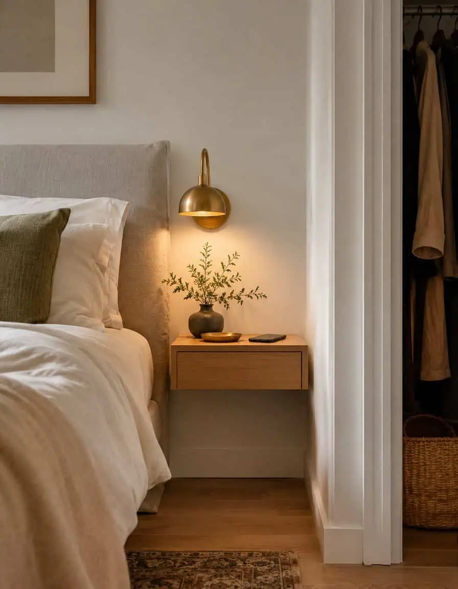Create a Space-Saving Nightstand with a Wall-Mounted Floating Drawer