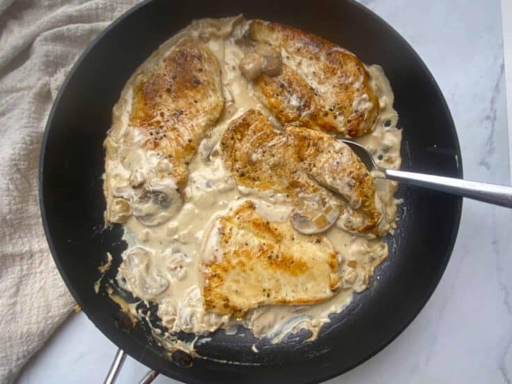 Chicken with Mushrooms in Boursin Cream Sauce