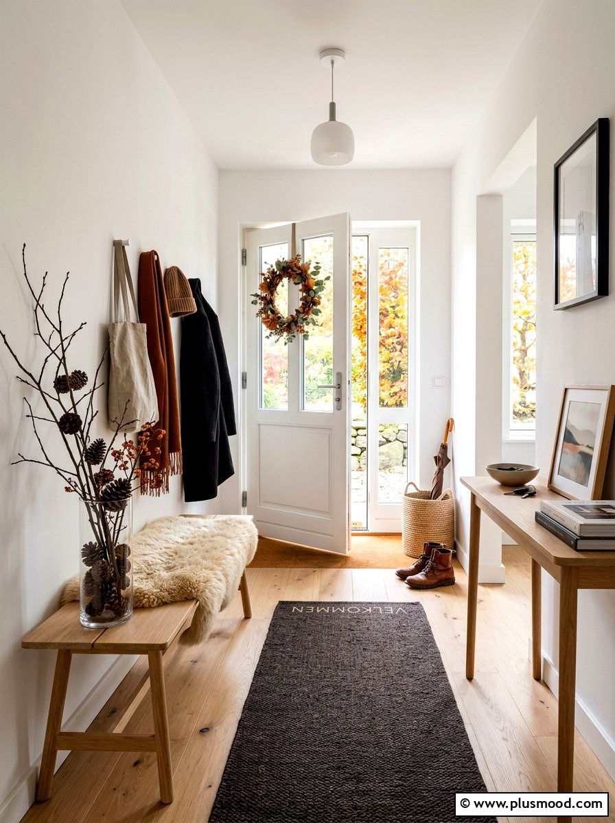 Embrace Cozy Elegance: Styling Your Scandinavian Fall Entryway