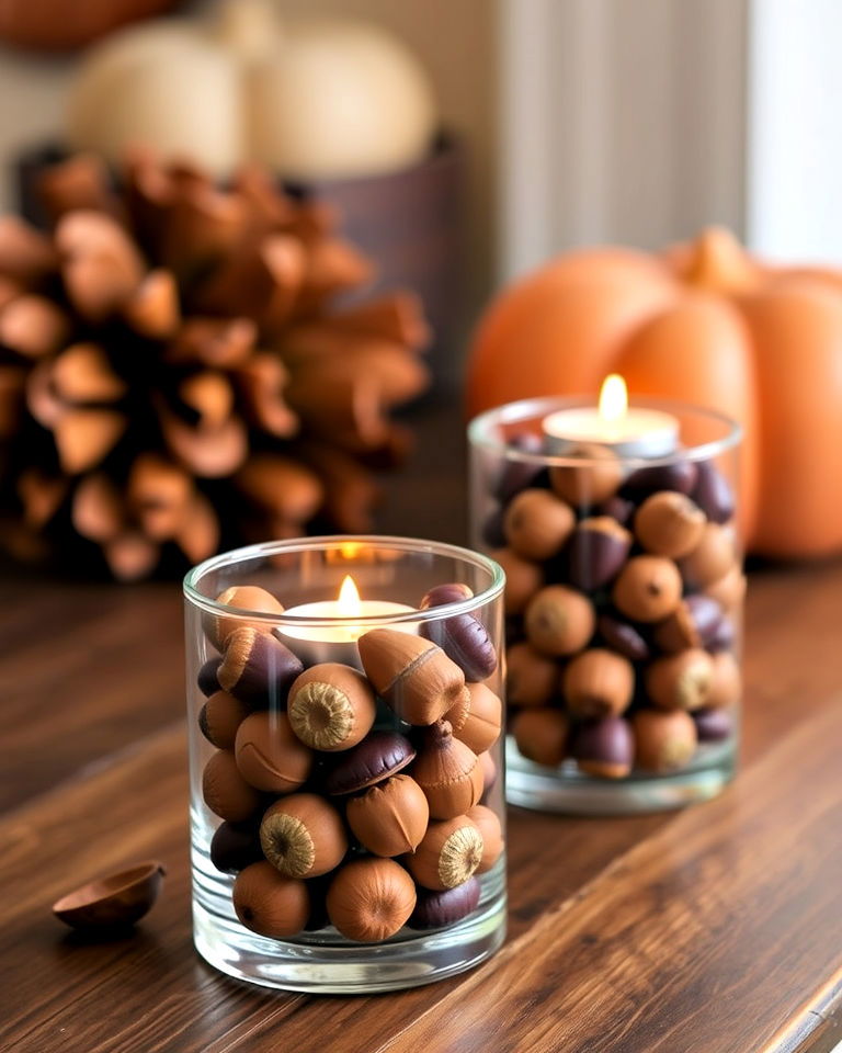 Glow Up Your Fall with Acorn-Infused Candle Holders