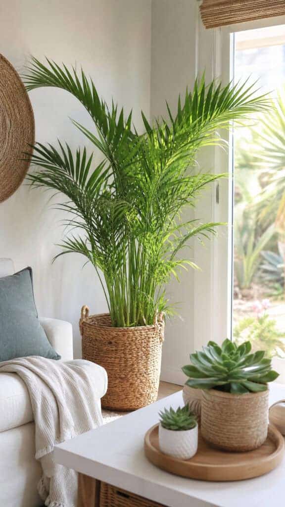 Incorporate Lush Greenery for a Breezy Coastal Vibe