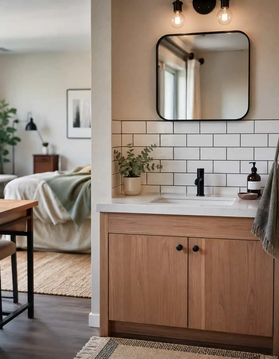 Refresh Your Vanity or Sink Area with Peel-and-Stick Tiles