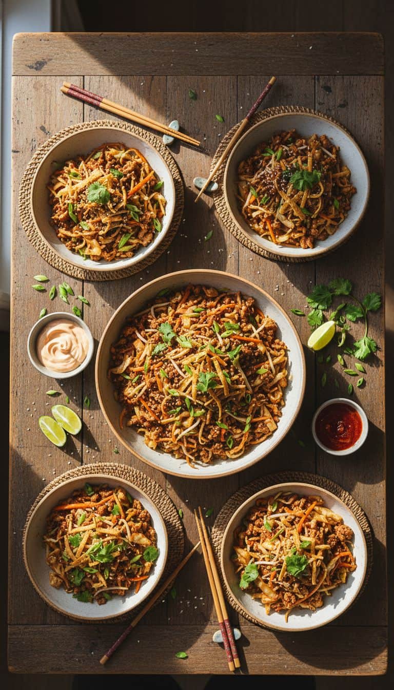 Deconstructed Egg Roll Stir-Fry Bowl