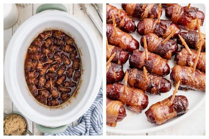Mummy-Style Mini Sausage Bites with a Wickedly Sweet Glaze