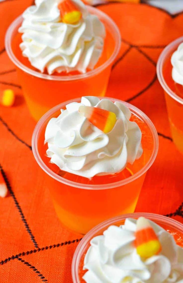 Mini Candy Corn Jello Stacks