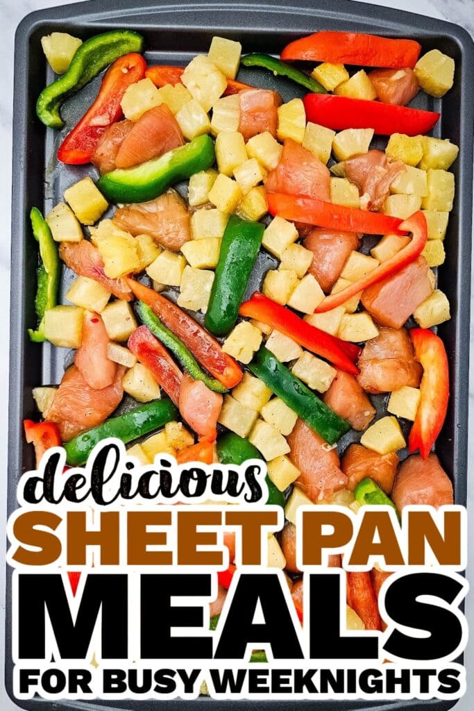 Easy Sheet Pan Teriyaki Chicken with Pineapple and Bell Peppers