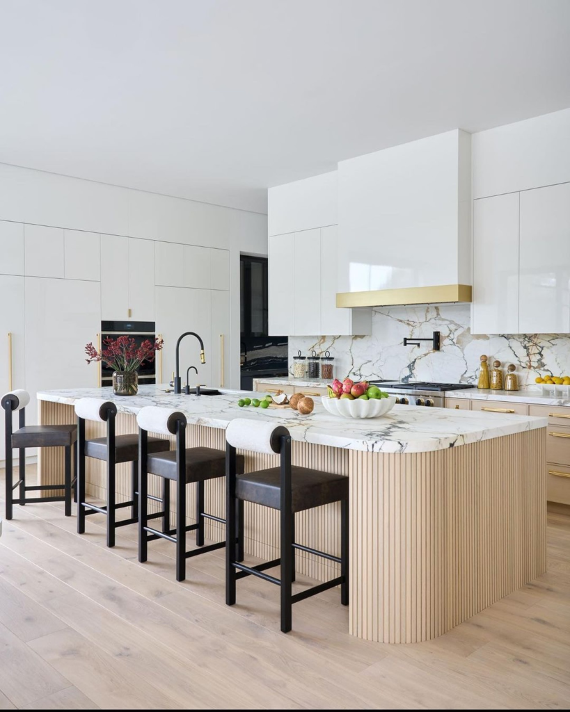 Sun-Kissed Coral Kitchen Island