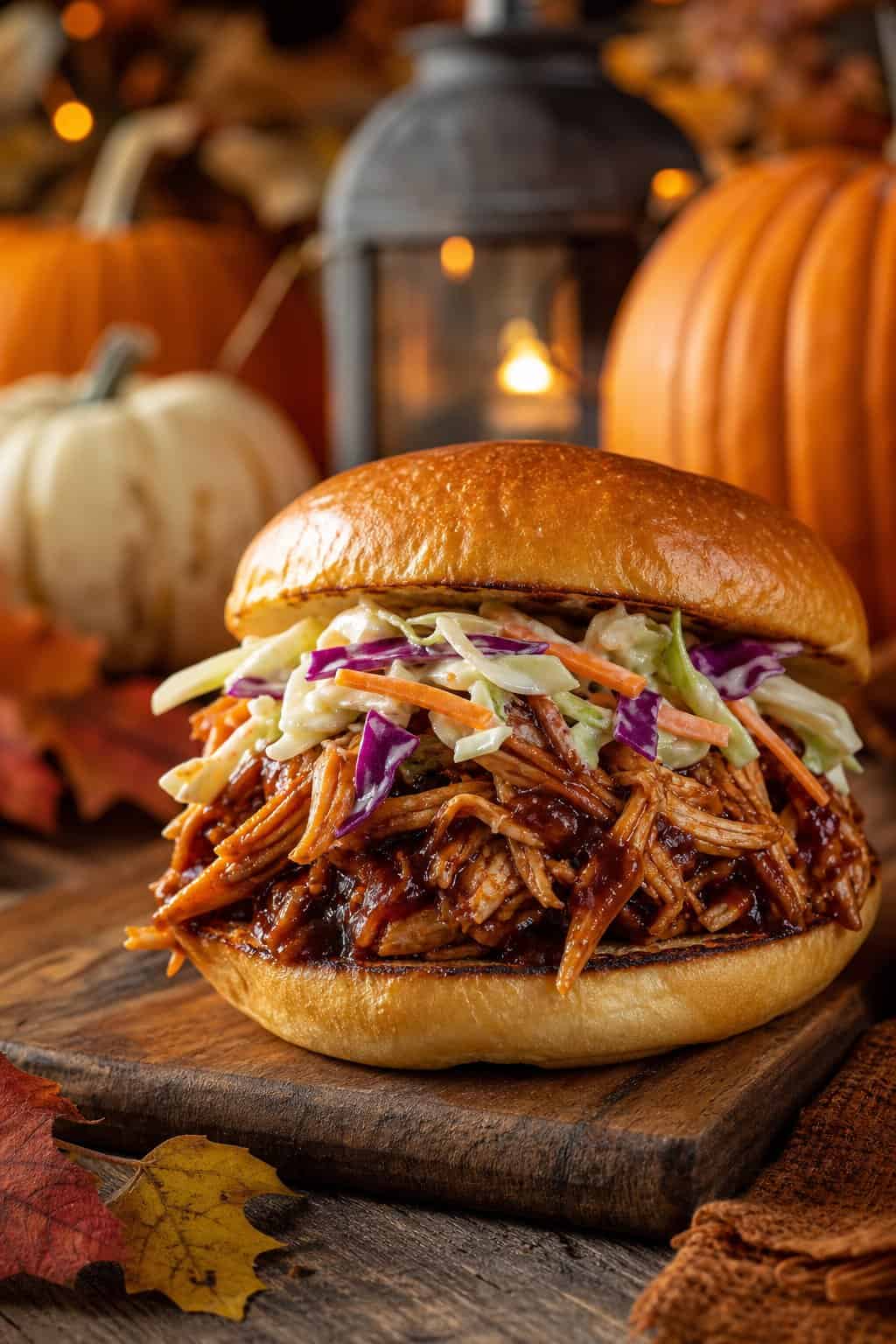 Slow-Cooker Pulled BBQ Chicken Sandwiches