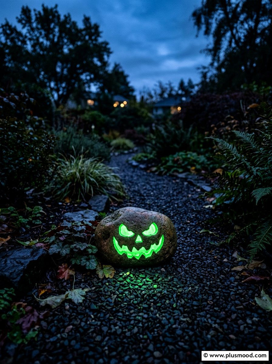 Enchant Your Garden with Glow-in-the-Dark Pumpkin Rocks