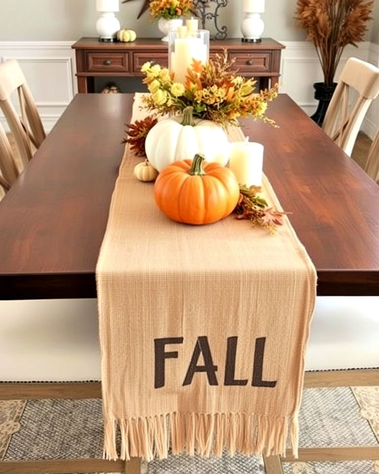 Rustic Charm with Burlap Table Runners