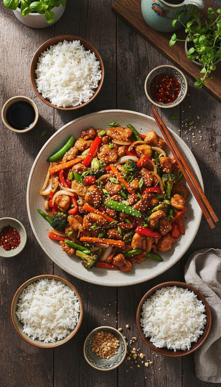 Quick & Colorful Chicken Veggie Sauté