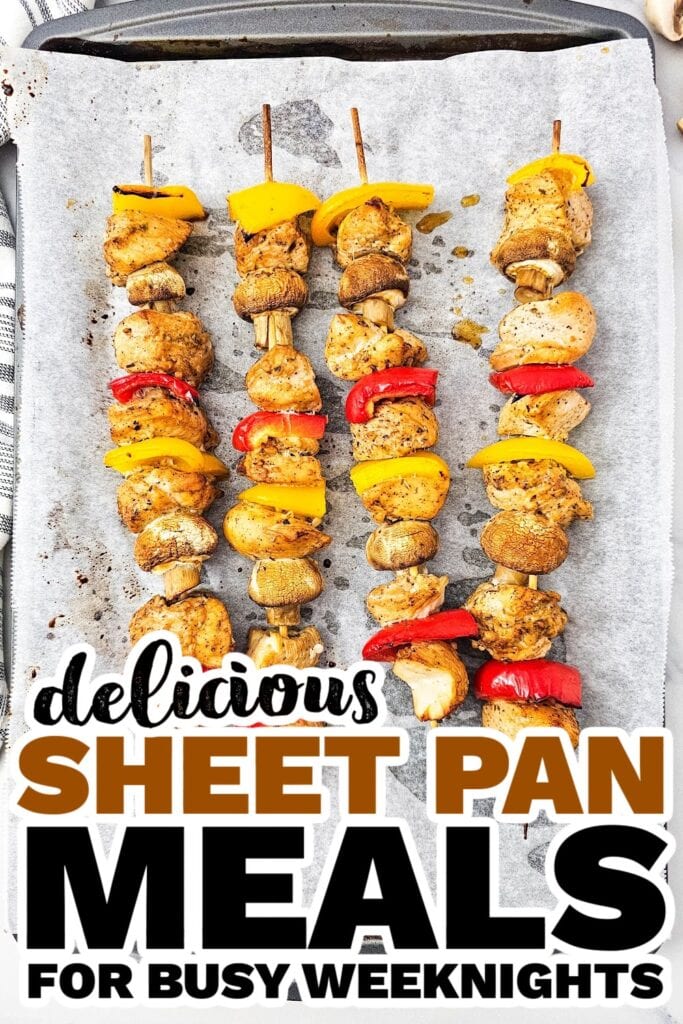 Easy Sheet Pan Chicken Kabobs with Veggies