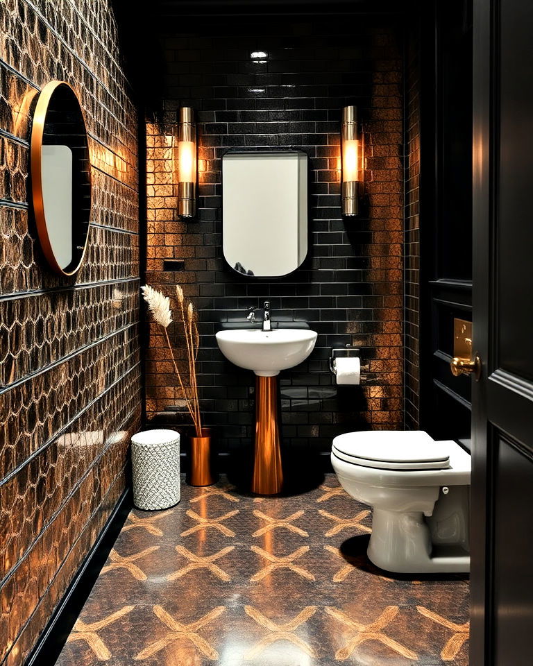 Glamorous Metallic Tiles for Sparkling Luxury