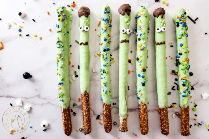 Green Monster Pretzel Wands