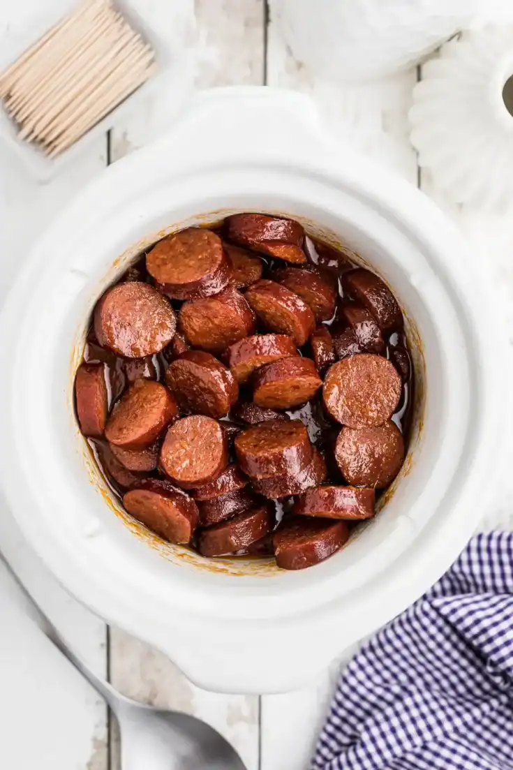Crockpot Sticky Sausage Bites for Your Haunted Buffet