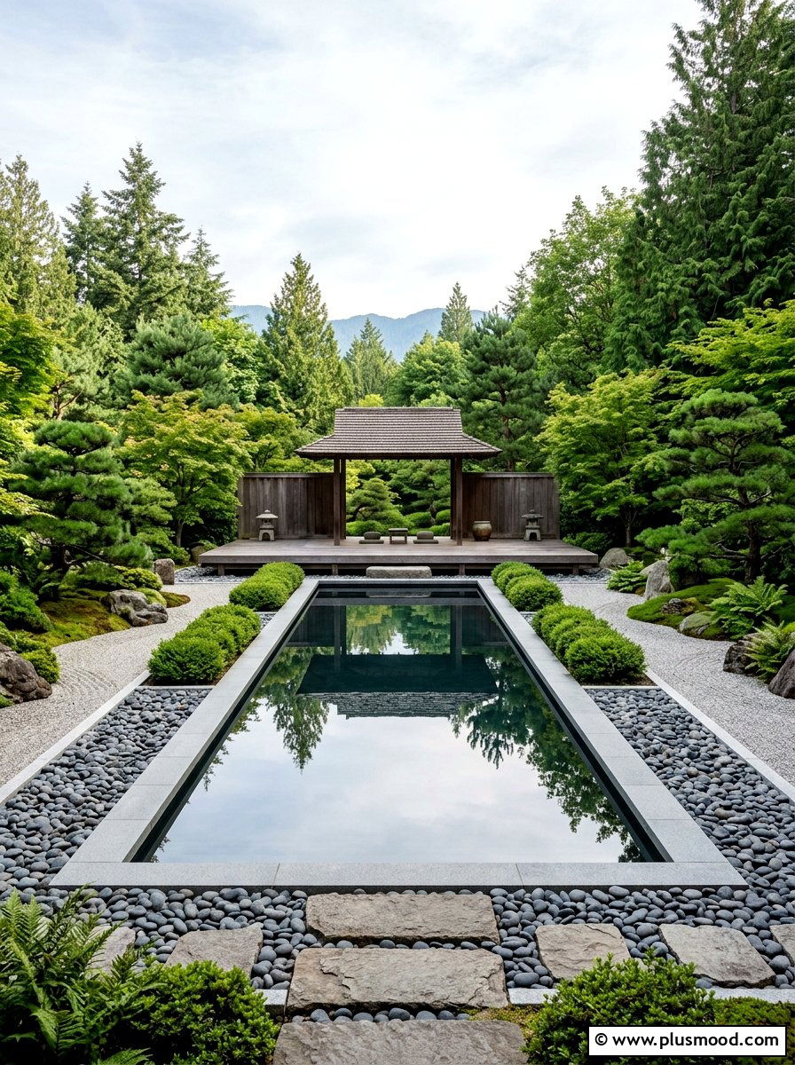 Tranquil Zen-Inspired Pool Oasis