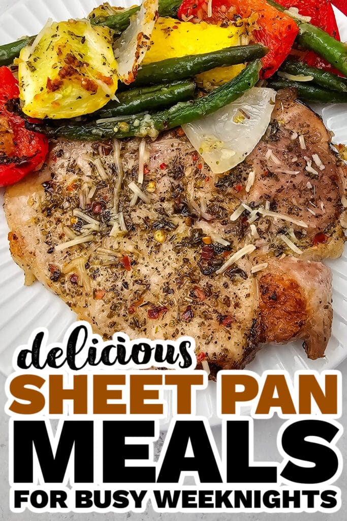 Easy Sheet Pan Italian Pork Chops with Roasted Veggies