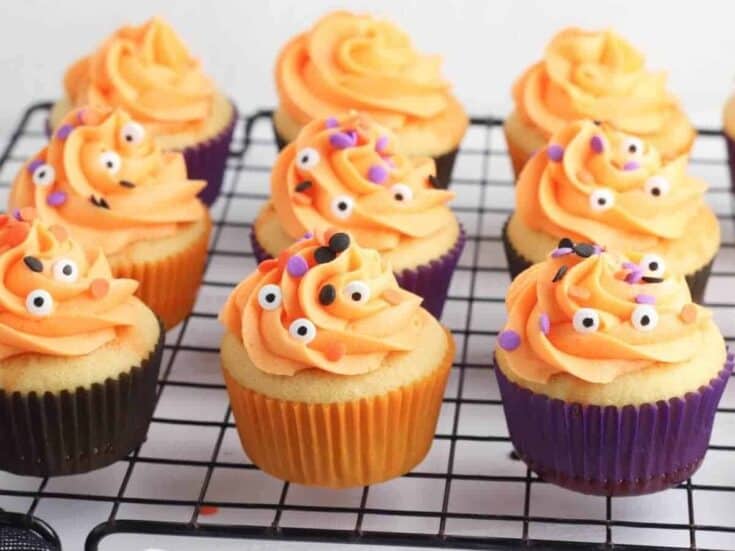 Orange Ooze Poke Cupcakes