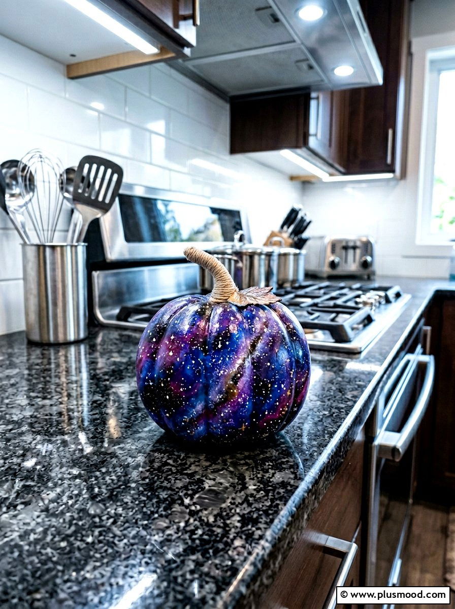 Cosmic Pumpkin Rock: A Stellar Twist on Fall Decor