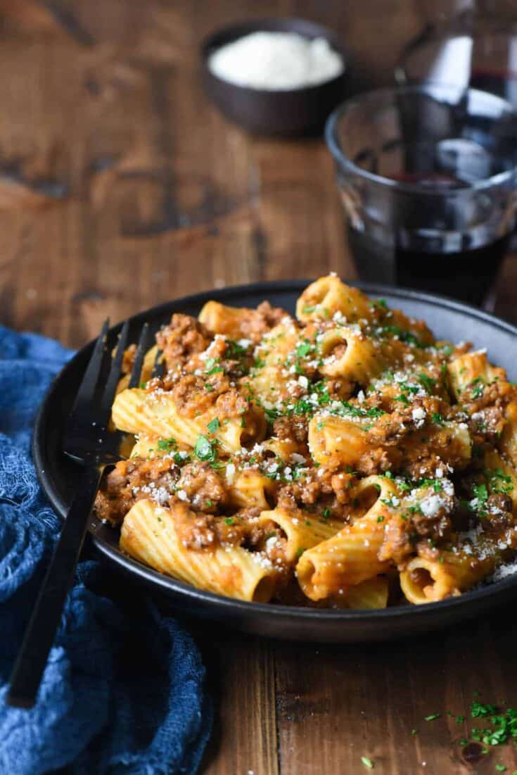Meat Sauce Rigatoni