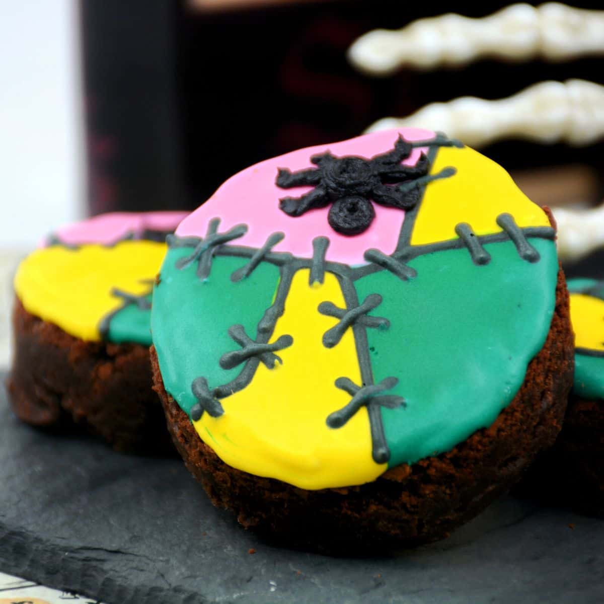 Stitched-Heart Patchwork Brownies