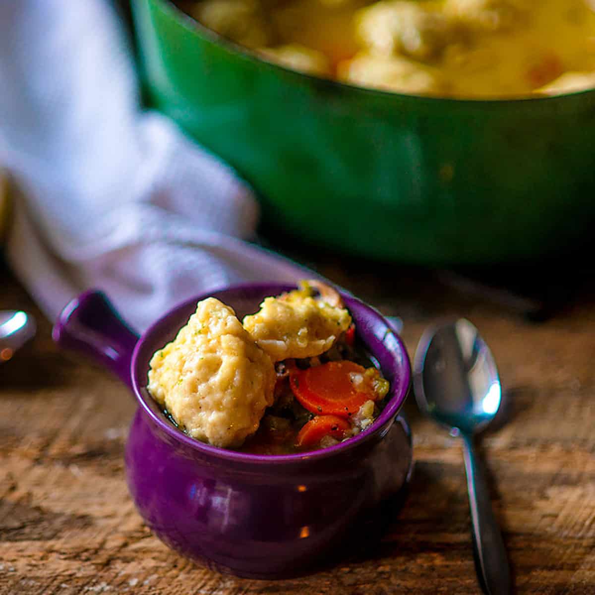 Hatch Green Chile Chicken and Dumplings Soup