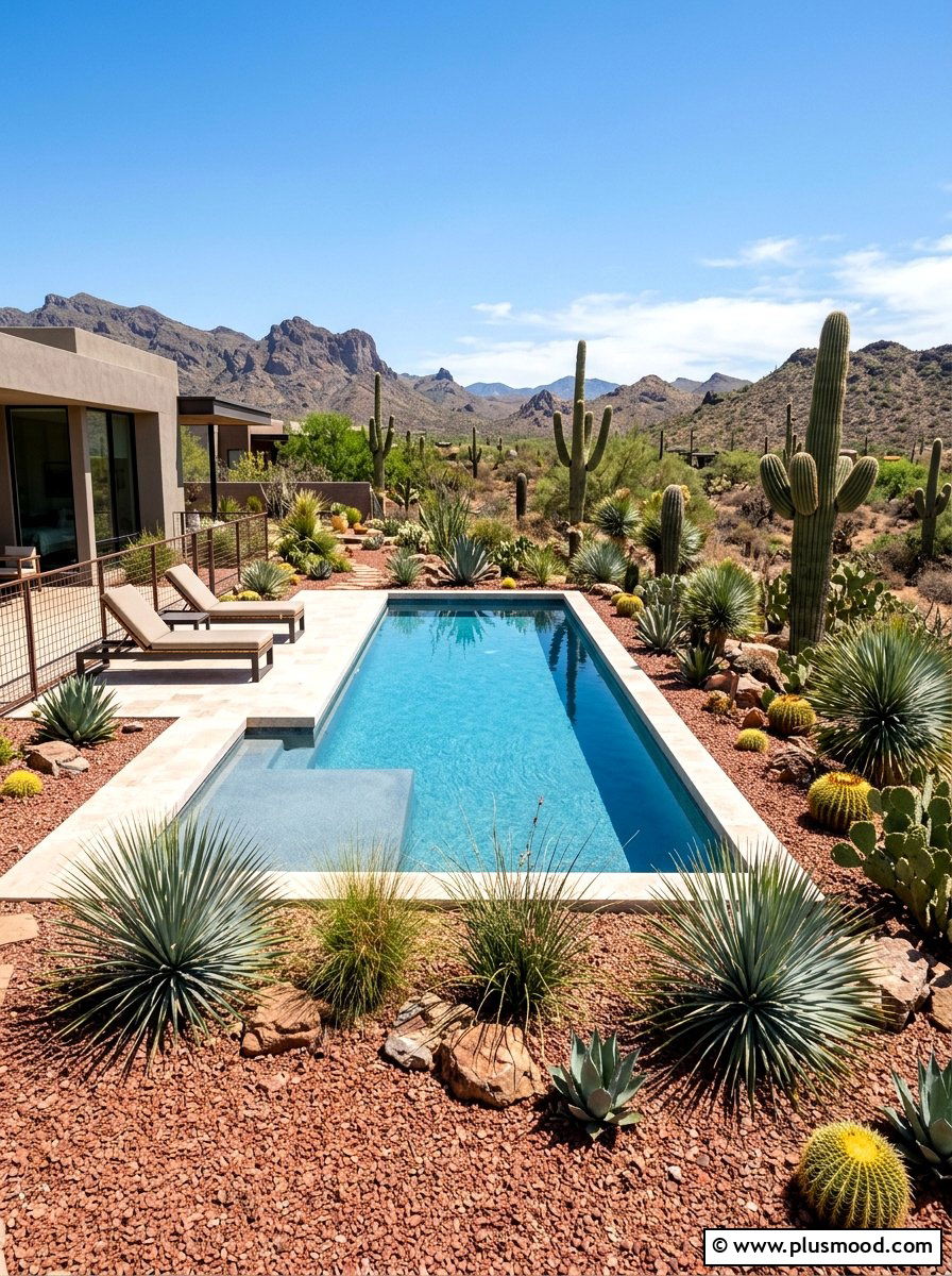 Transform Your Inground Pool with Striking Desert Oasis Landscaping