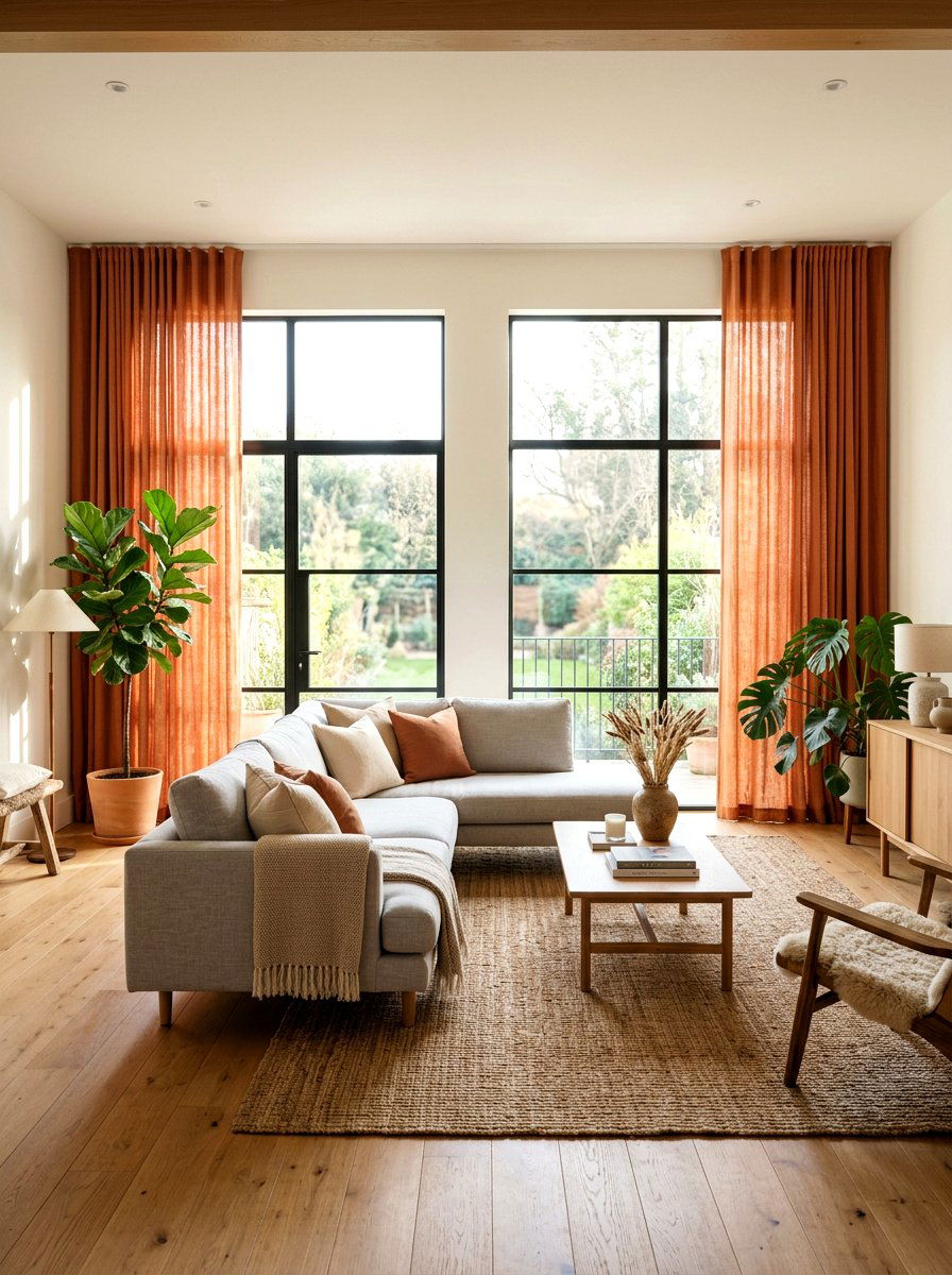 Warm Hues Window Drapes