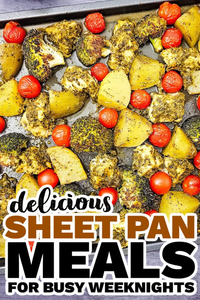 Easy One-Pan Pesto Chicken with Roasted Veggies