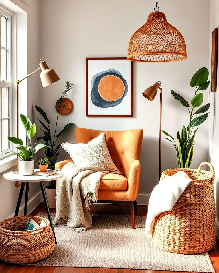 Design a Relaxing Mid-Century Boho Reading Corner