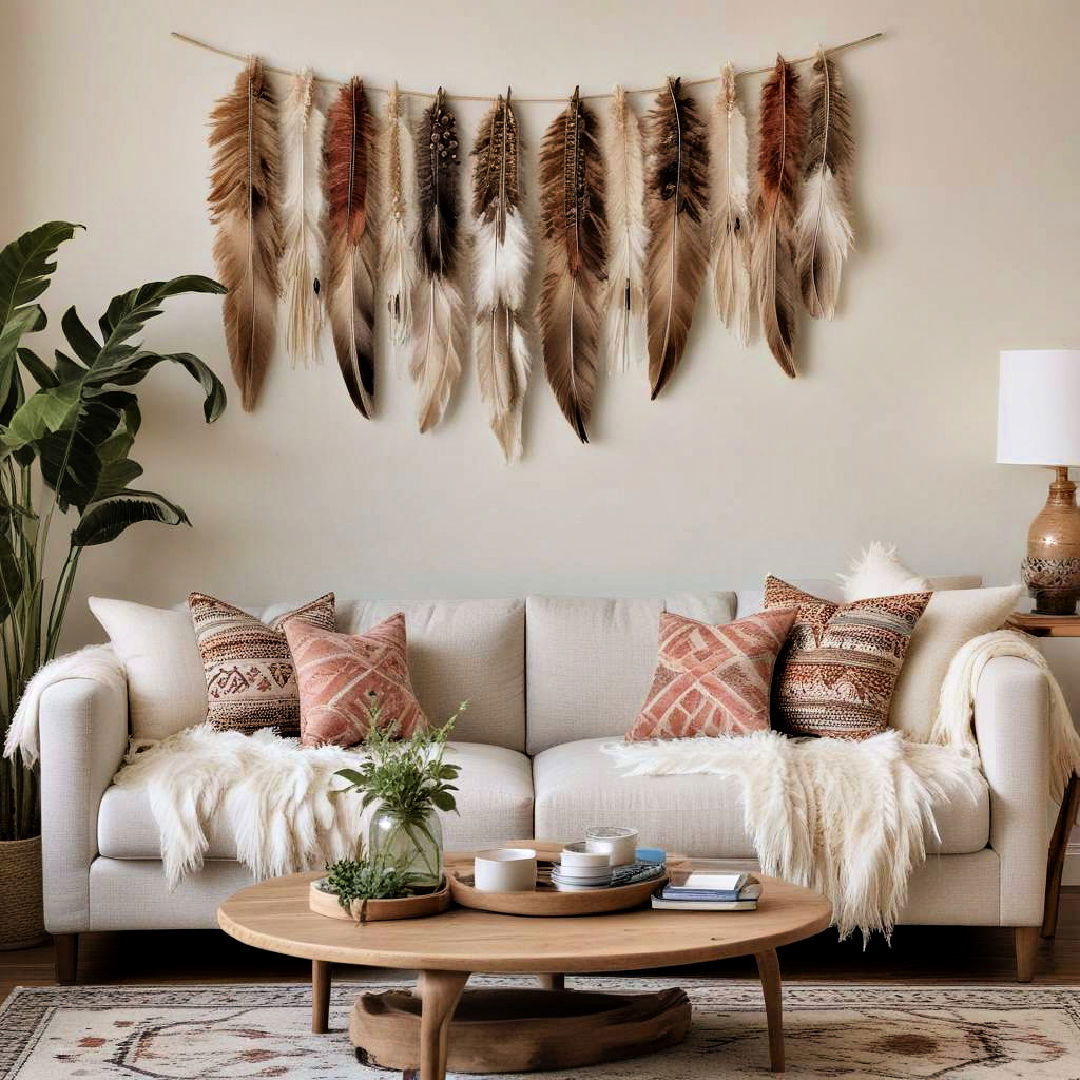 Incorporate Feathers for a Soft, Bohemian Accent