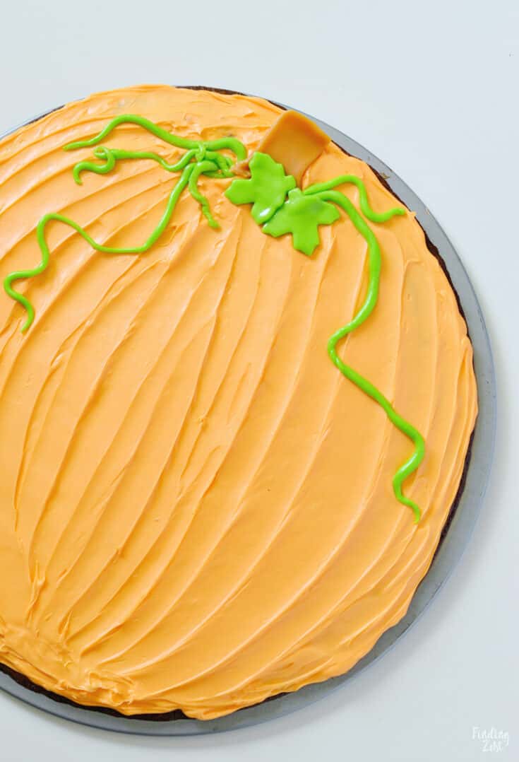Pumpkin Patch Brownie Pie — A Halloween Dessert 'Pizza'