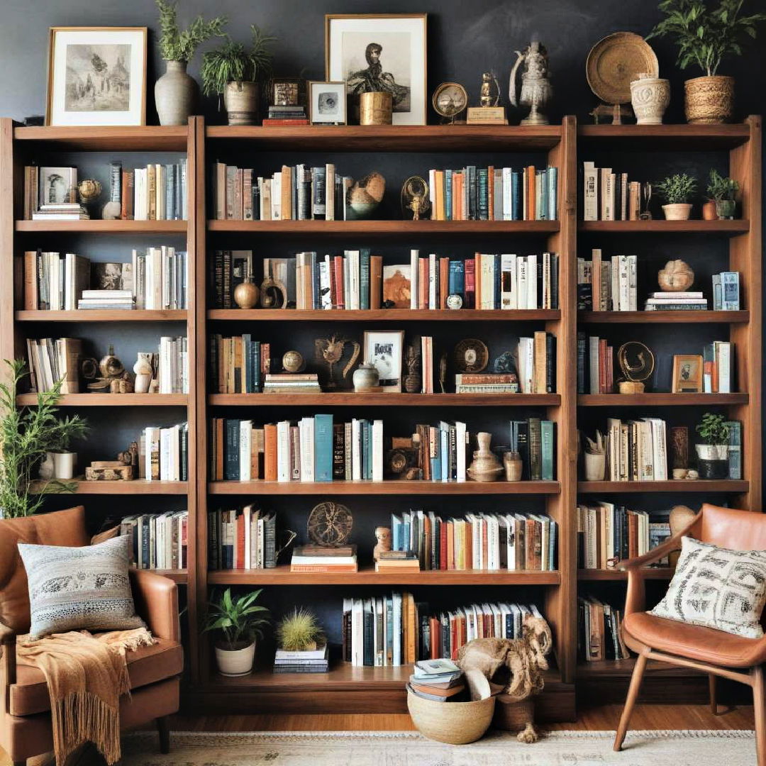 Curate an Eclectic Bookshelf Brimming with Personality