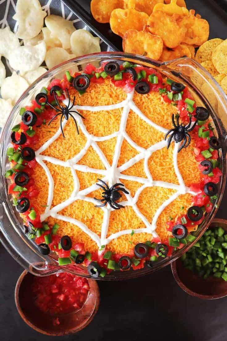 Webbed Wonder: The Seven-Layer Party Dip