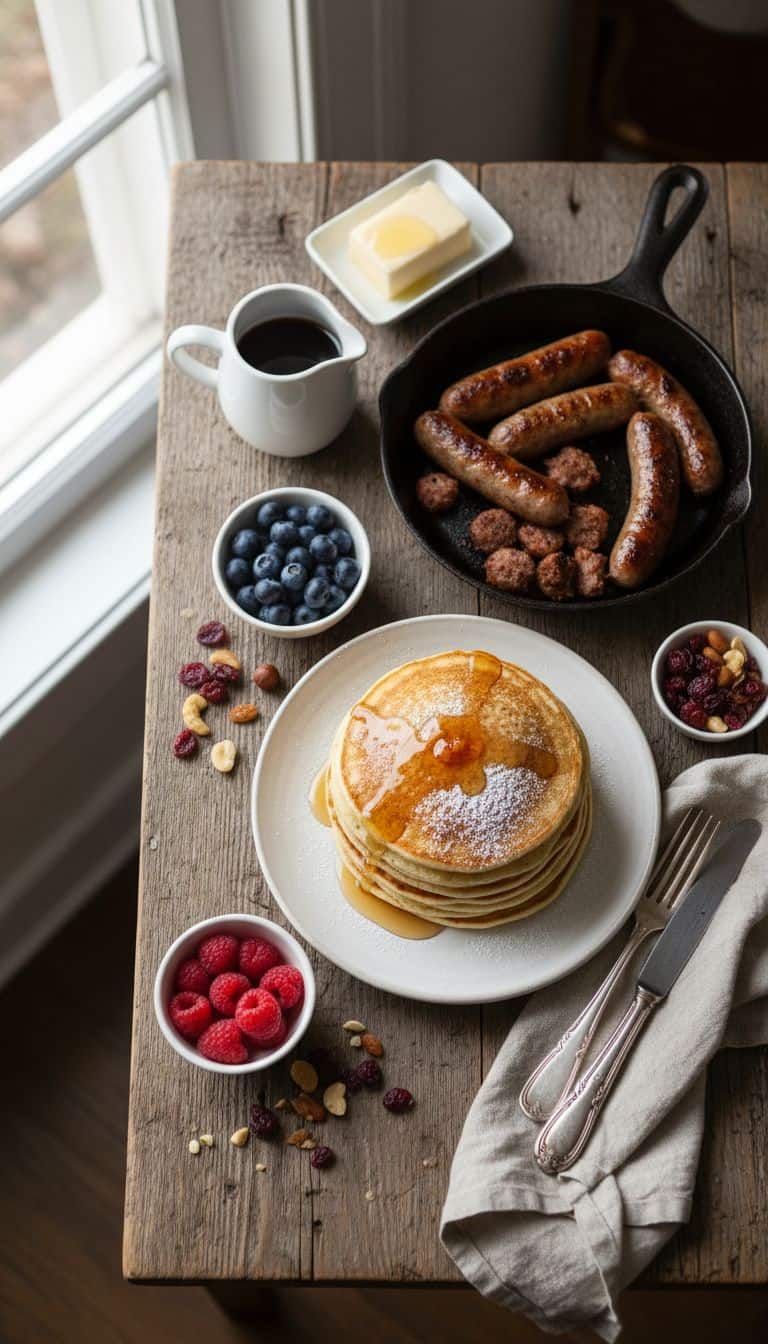 Hearty Pancake and Sausage Supper