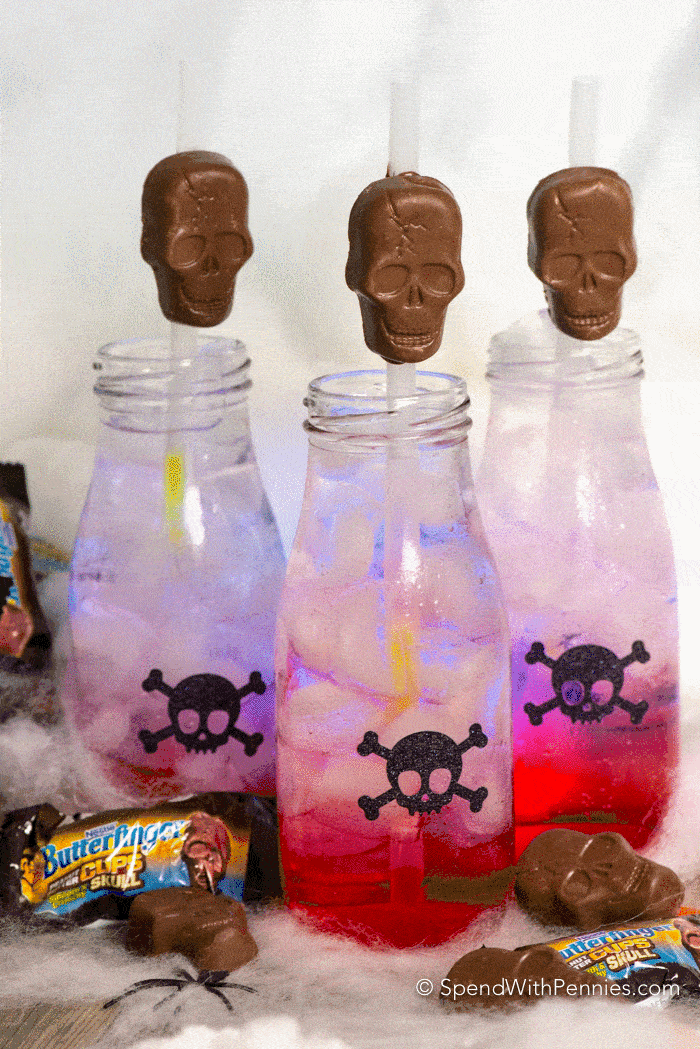 Neon Skeleton Sip: A Glowing Halloween Mocktail