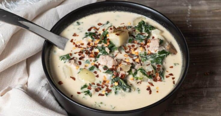Creamy Italian Sausage Soup with Potatoes and Kale