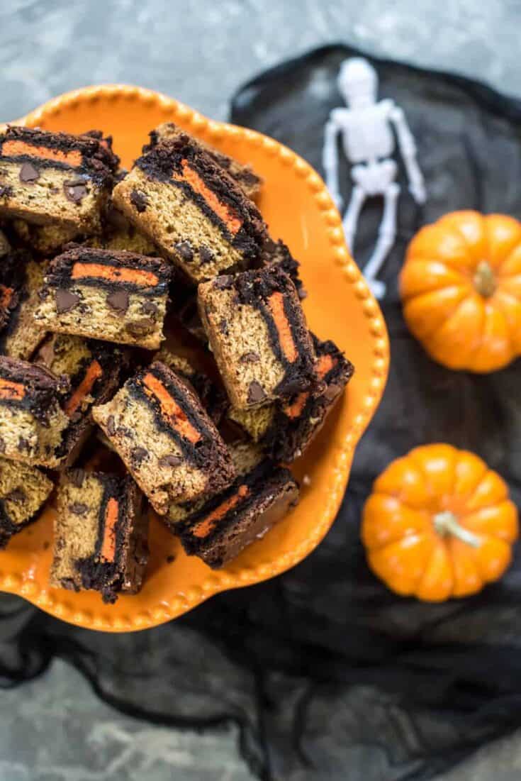 Midnight Monster Brookie Bars