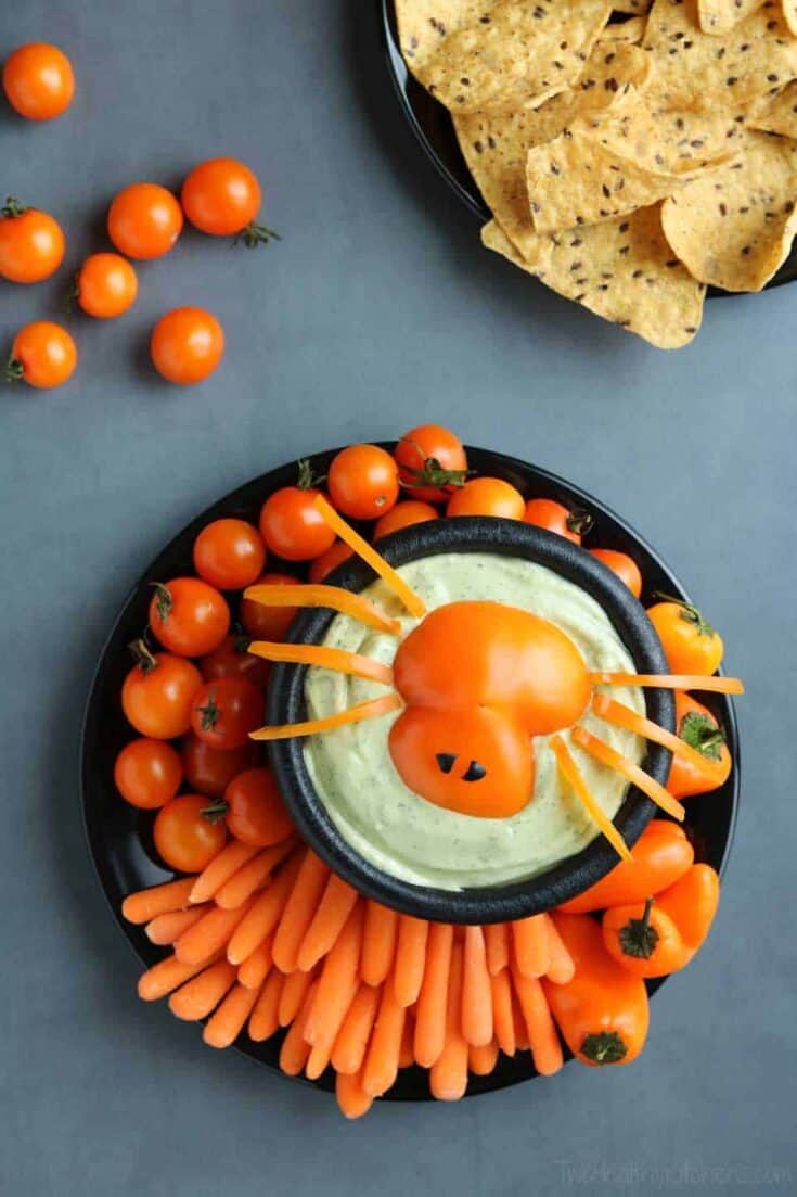 Creepy-Crawly Avocado Arachnid Platter