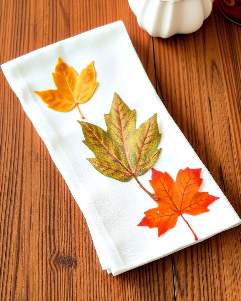 Nature’s Imprint: DIY Leaf-Stamped Napkins for Cozy Fall Tables