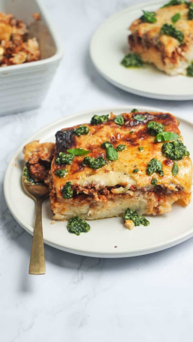 Cheesy Bolognese Rice Bake
