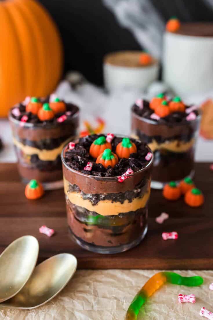 Midnight Graveyard Pudding Parfaits