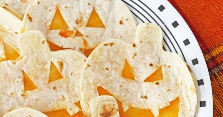 Grinning Pumpkin Quesadillas