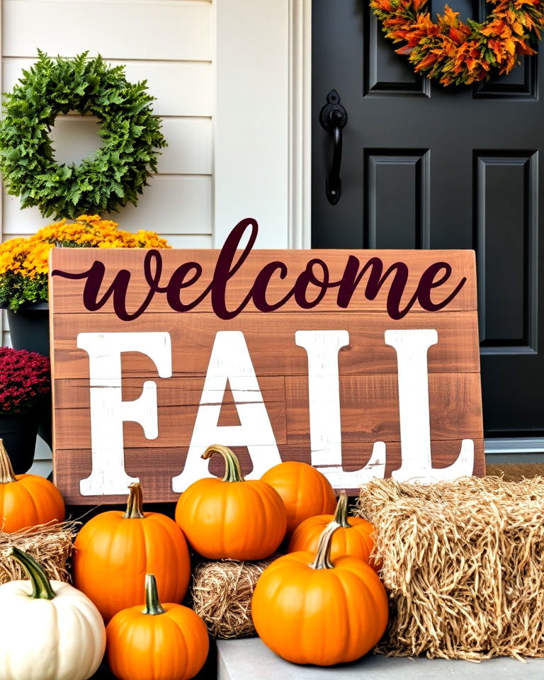 Rustic Charm: Crafting a Wooden 'Hello Autumn' Welcome Sign