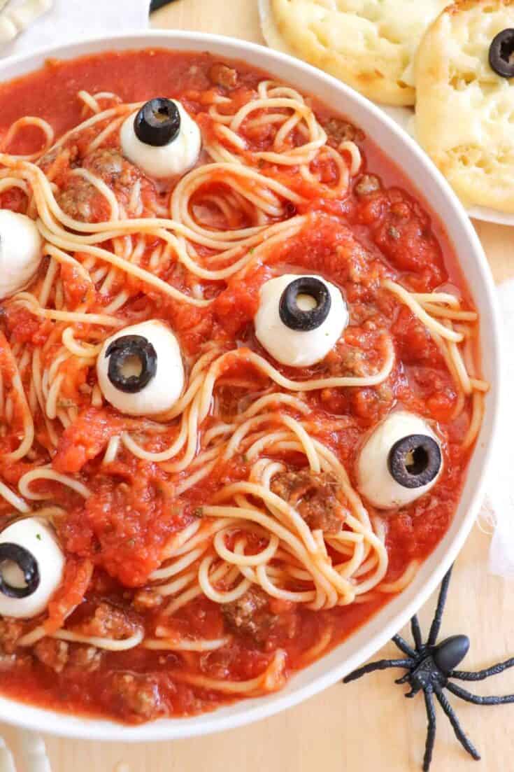Peepers & Pasta: Creepy-Crawly Spaghetti